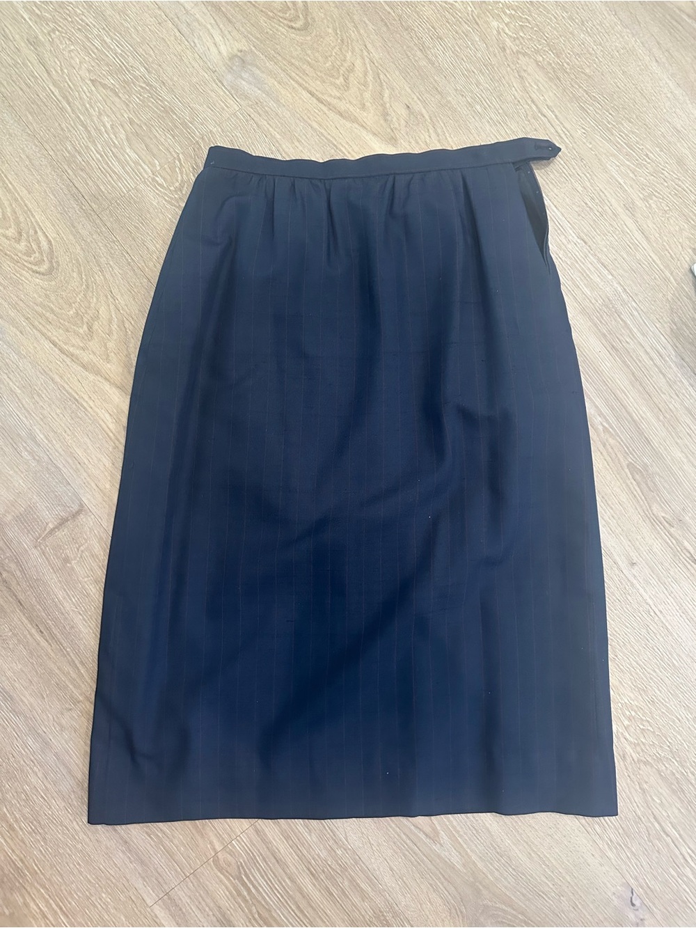 Vintage Nordstrom Navy Pinstripe Pencil Skirt